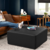 Puff Chaise 80 cm - Couro Sintético Preto