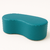 Puff Orgânico Decorativo - Couro Sintetico Azul Turquesa - comprar online