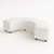 Puff Meia Lua Grande 140 cm - Couro Sintético Branco - comprar online