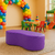 Puff Orgânico Decorativo - Couro Sintetico Roxo na internet