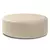 Puff Redondo Grande 80 cm - Couro Sintetico Caque