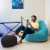 Kit Puff Pera Grande Suede + Apoio p/ pés + Almofada - Turquesa na internet