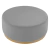 Puff Redondo Grande 80 cm- Suede - Base Dourado Premium - Cinza na internet