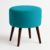 Banqueta Pe Palito Suede Turquesa - comprar online