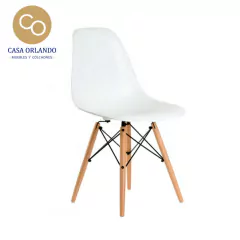 Silla Eames - Pack X2 - Patas Guatambu - Fibra De Vidrio - Casa Orlando