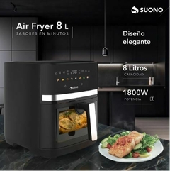 Freidora De Aire Suono Air Fryer Panel Digital 8 Litros 1800w - comprar online