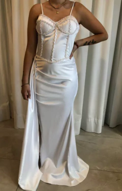 Vestido Novia Sirena con Perlas
