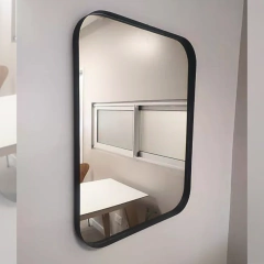 ESPEJO PUNTAS REDONDEADAS MARCO HIERRO - 50 x 80 cm - tienda online