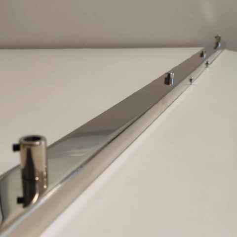 RIEL CROMADO 1 MT PARA 2 LUCES - PROMO STOCK -