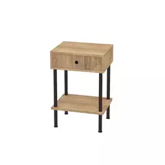 MESA LUZ 1 CAJON HIERRO - LINEA WOOD - - Vuillt Home