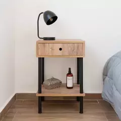 MESA LUZ 1 CAJON HIERRO - LINEA WOOD - en internet