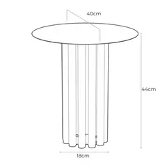 MESA AUXILIAR BASTONES HIERRO - LINEA CURVE - - comprar online