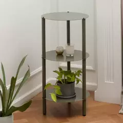 MESA CIRCULAR HIERRO 3 NIVELES - LINEA CURVE - - Vuillt Home