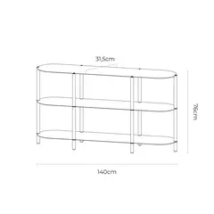 RACK DE TV HIERRO - LINEA CURVE -