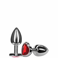 PLUG ANAL (G) EM METAL COM PEDRA DE CORAÇÃO - 5850 - comprar online