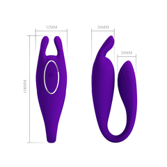 Imagem do VIBRADOR DE CASAL COM CONTROLE, RECARREGÁVEL 12 MODOS DE VIBRAÇÕES - PRETTY LOVE BILL - 014700