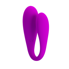 VIBRADOR DE CASAL CONTROLADO POR APP DE CELULAR, RECARREGÁVEL, 12 MODOS DE VIBRAÇÃO - PRETTY LOVE AUGUST - 014582H - comprar online