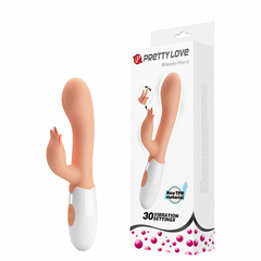 VIBRADOR PONTO G COM ESTIMULADOR CLITORIANO COM LÍNGUA 30 MODOS DE VIBRAÇÕES - PRETTY LOVE BLOODY MARY - 014961