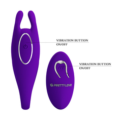 VIBRADOR DE CASAL COM CONTROLE, RECARREGÁVEL 12 MODOS DE VIBRAÇÕES - PRETTY LOVE BILL - 014700 - loja online