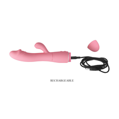 VIBRADOR RECARREGÁVEL COM ESTIMULO CLITORIANO COM 30 MODOS DE VIBRAÇÕES - PRETTY LOVE SNAPPY - Nathy Elegance Boutique Sensual