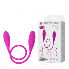 VIBRADOR DUPLO FLEXÍVEL RECARREGÁVEL COM 7 MODOS DE VIBRAÇÕES - PRETTY LOVE SNAKY VIBE
