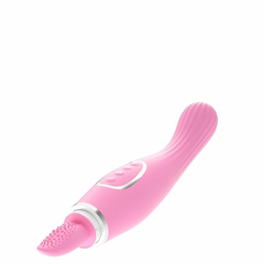 VIBRADOR RECARREGÁVEL COM PENETRADOR E BOMBA VAGINAL COM LÍNGUA ESTIMULADORA PARA O CLITÓRIS 7 MOVIMENTOS, 3 SUCÇÃO, 7 M - Nathy Elegance Boutique Sensual