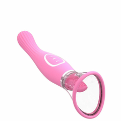 VIBRADOR RECARREGÁVEL COM PENETRADOR E BOMBA VAGINAL COM LÍNGUA ESTIMULADORA PARA O CLITÓRIS 7 MOVIMENTOS, 3 SUCÇÃO, 7 M - comprar online