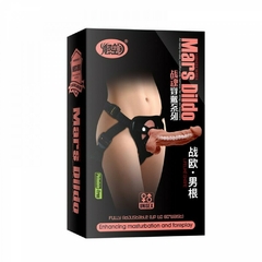 CINTA PENIANA SUPER REFORÇADA COM AJUSTES E PÊNIS COM VÉRTEBRA E ESCROTO 18,5 X 3,8cm - CT022