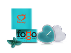 VELA PARA MASSAGEM BEIJÁVEL FOGO DA PAIXÃO SABOR MENTA - 6002