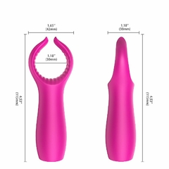 VIBRADOR DUPLO PENIANO E CLITORIANO COM 9 MODOS DE VIBRAÇÕES RECARREGÁVEL - GRANT S-HANDE - 6222 - loja online