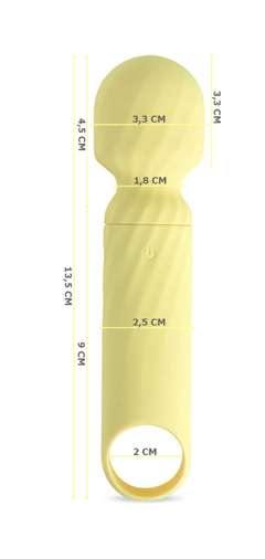Vibrador Multivelocidade Recarregável Sweet Vibe Dengo Amarelo - 13,5 cm na internet