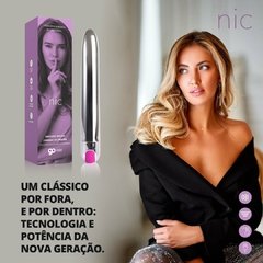 Vibrador Multivelocidade Recarregável Personal Go Vibe Nic - 18,5 cm x 2,6 cm