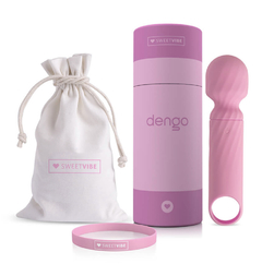 Estimulador Sugador Recarregável Sweet Vibe Dengo Rosa - 8,4 cm x 4,8 cm