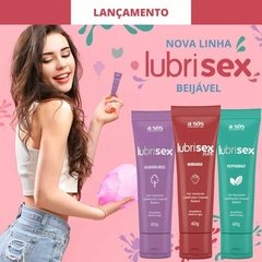 Gel Lubrificante Beijável Aquecimento Lubrisex Morango Hot