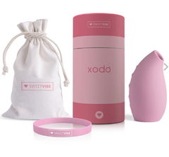 Estimulador Sugador Recarregável Sweet Vibe Xodó Rosa - 8,4 cm x 4,8 cm