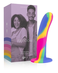 Dildo com Ventosa Go Play Rainbow - 17,4 cm x 3,5 cm - comprar online