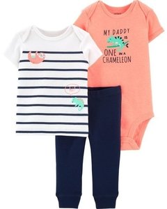 Conjunto 3 Peças Camaleão - Carter's