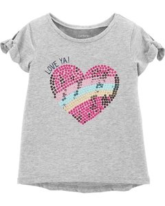 Blusa manga curta Coração - Carter’s
