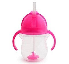 Copo com canudo que não derrama - Rosa - Munchkin - comprar online