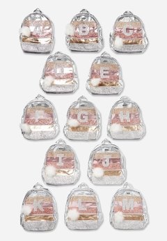 Mochila Inicial A com Glitter - Justice na internet