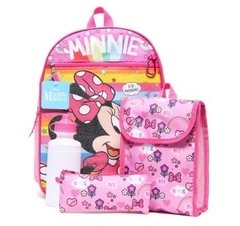 Mochila + lancheira Minnie - 5 peças - Disney