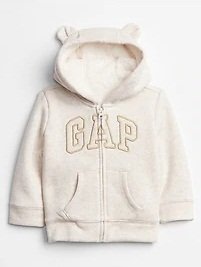 Moletom Off-White com capuz Fofinho com zíper - GAP