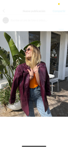 blazer croco oversize uva
