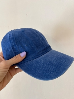 gorra washed azul