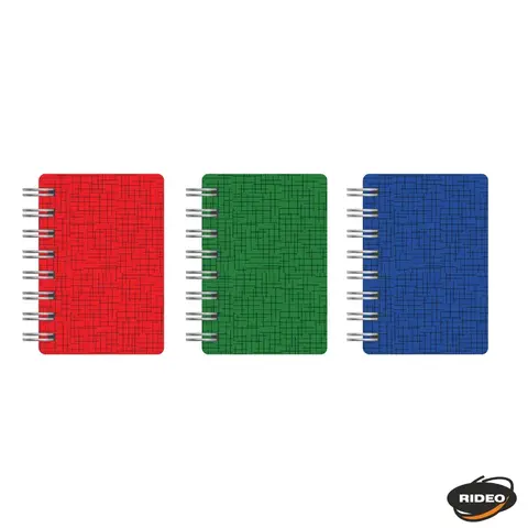 LIBRETA A7 RIDEO ENTELADO CLÁSICO 90 HOJAS 90G HOJAS LISAS/RAYADAS