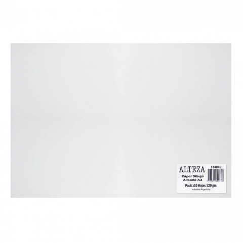 PAPEL P/DIBUJO ALTEZA A3 120 GRS. X 10 HJS.