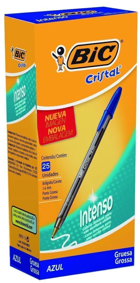 BOLÍGRAFO BIC CRISTAL INTENSO 1.6MM AZ/NE
