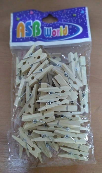 BROCHES DE MADERA ASB 3,5CM X50UNID COLOR NATURAL