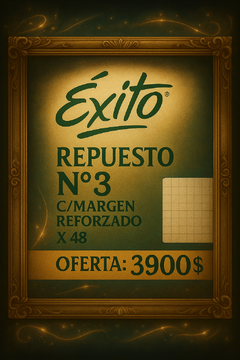 REPUESTO EXITO C/MARGEN REFORZADO X 48 H. RAYADO/CUADRICULADO