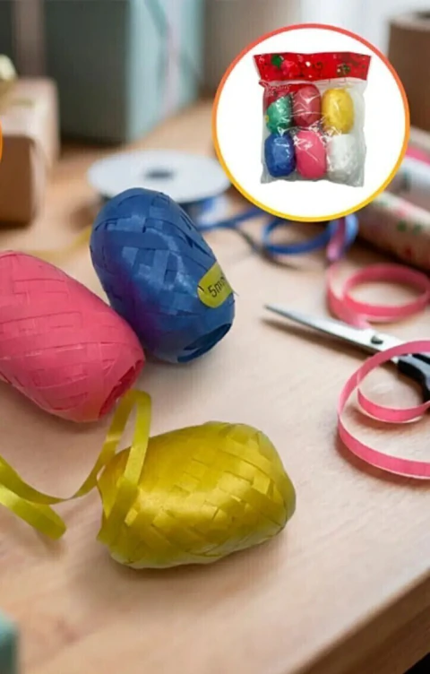 CINTA RIBBON COLORES SURTIDOS 5MM X 10M